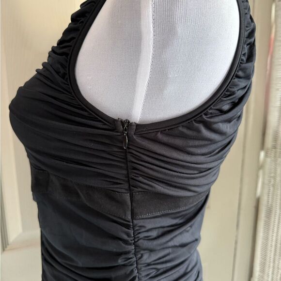 Y2K Sue Wong Deadstock Bodycon Midi Sexy Timeless LBD Ethereal Whymsy Dress - Picture 3 of 11